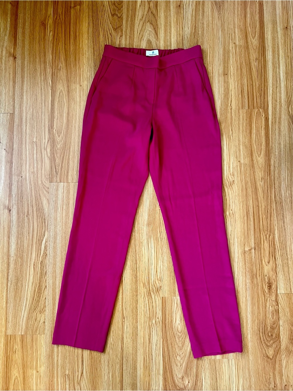 Babaton Aritzia Magenta Straight Elastic Waist Pants